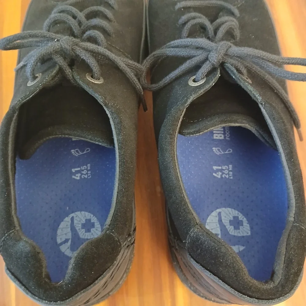 Birkenstock Bend Low Mens 41 Black Suede Shoes Sneakers Casual